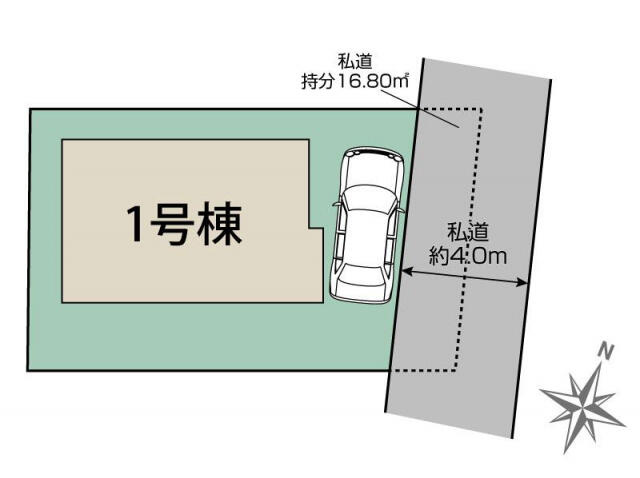 ブルーミングガーデン　船橋市藤原８丁目１棟／１期１号棟の区画図|船橋市藤原8丁目1棟区画図