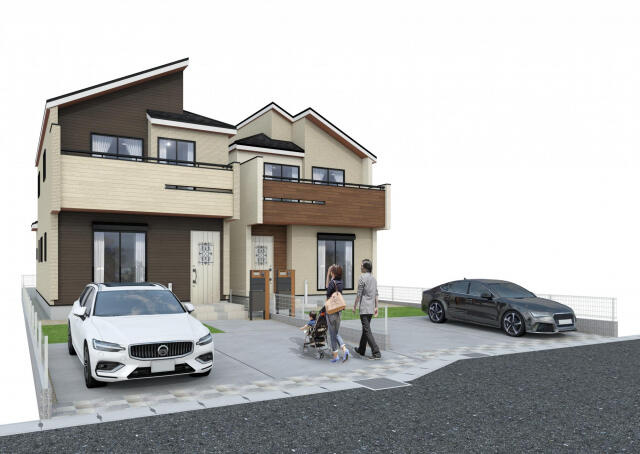 ブルーミングガーデン　鎌ケ谷市北中沢３丁目２棟／１期２号棟のその他|外観パース