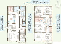 郡山市町東2丁目新築一戸建て3棟の画像