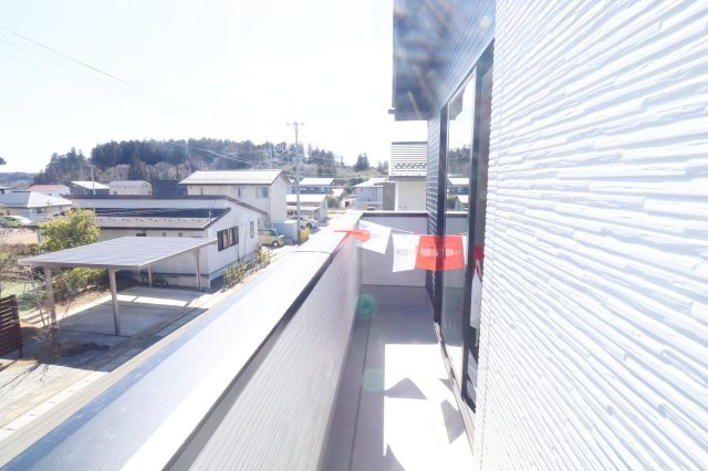 二本松市油井字大窪　　　  1号棟　　油井小学校、安達中学区　のバルコニー