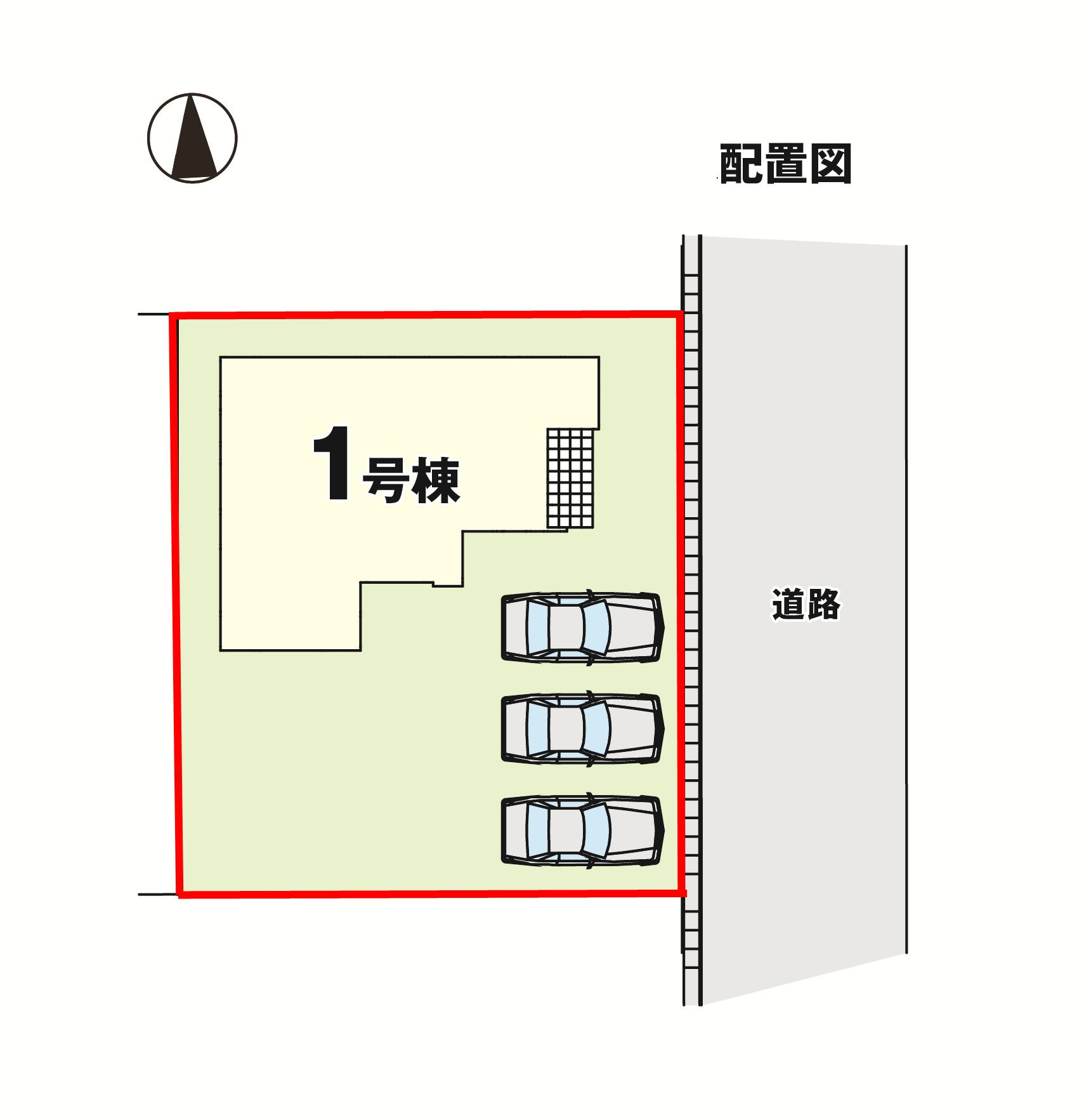 二本松市油井字大窪　　　  1号棟　　油井小学校、安達中学区　の区画図