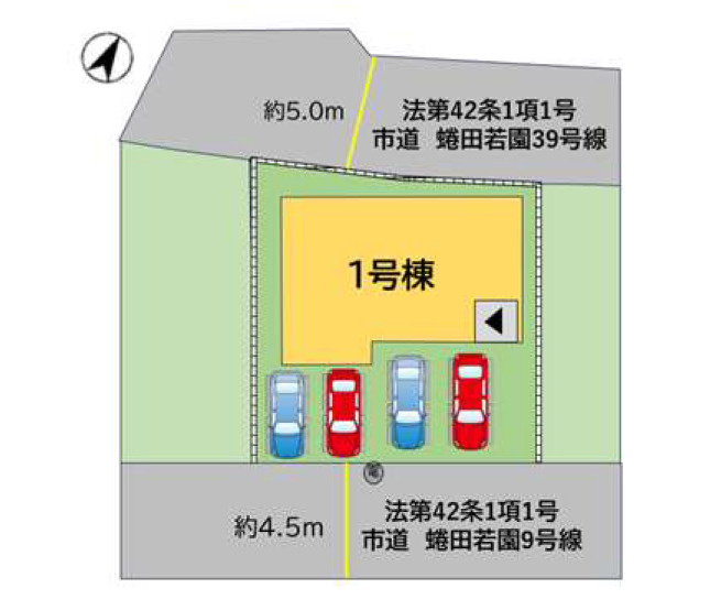Adoble＋　小倉南区蜷田若園2丁目5期 の区画図