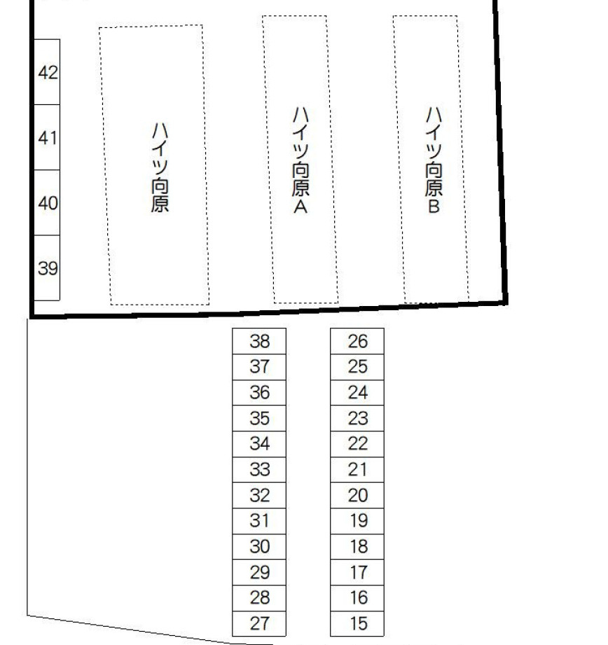 グリーン・ハイツ向原の区画図