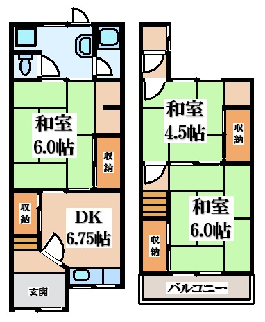 【間取り】 | 野里町貸家