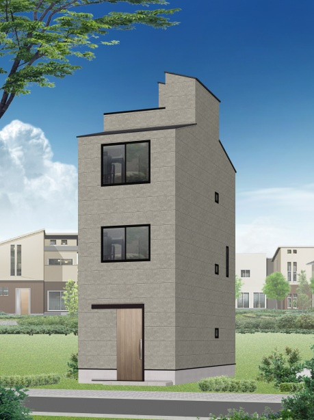 墨田区東向島１丁目の新築戸建の外観パース|完成イメージパース