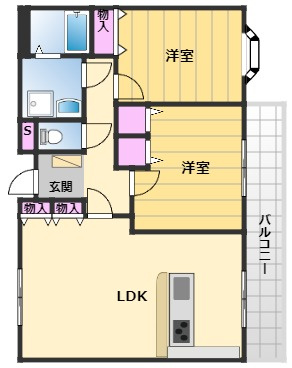 【間取り】 | Fマンション