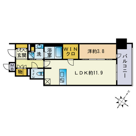 MJR博多ザ・レジデンスの間取り