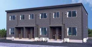 【外観】 | （仮）西田中新築アパート、令和8年8月末入居可能予定 | 完成予想図