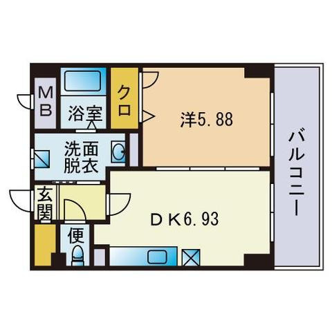 ローヤルマンション博多駅前の間取り