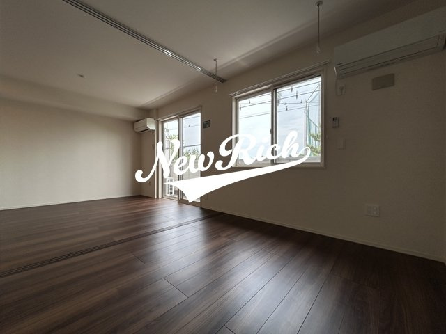 伊勢崎市波志江町のアパートのバルコニー