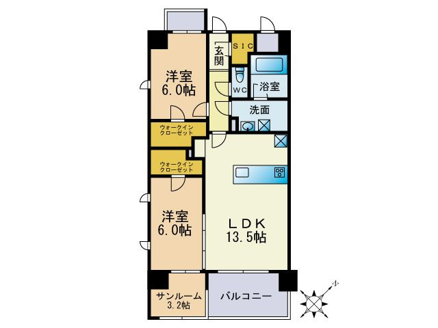 モンレーヴ博多駅南の間取り