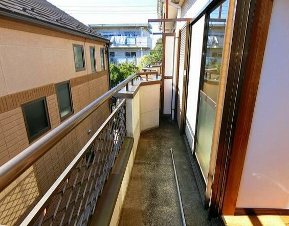 グロリアハイツのバルコニー