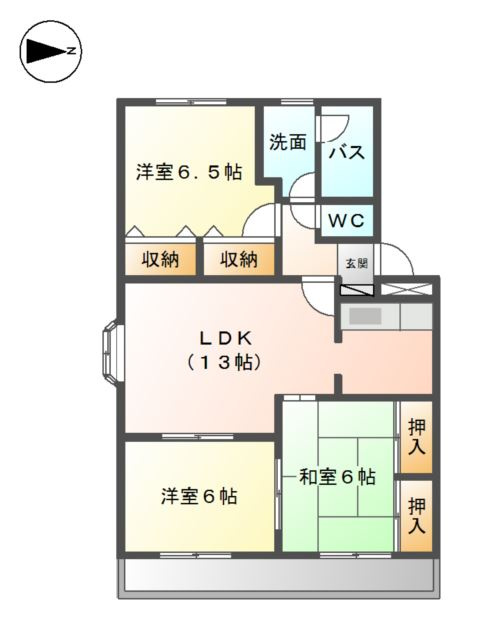 ロイヤルハイツ天拝坂参番館の間取り