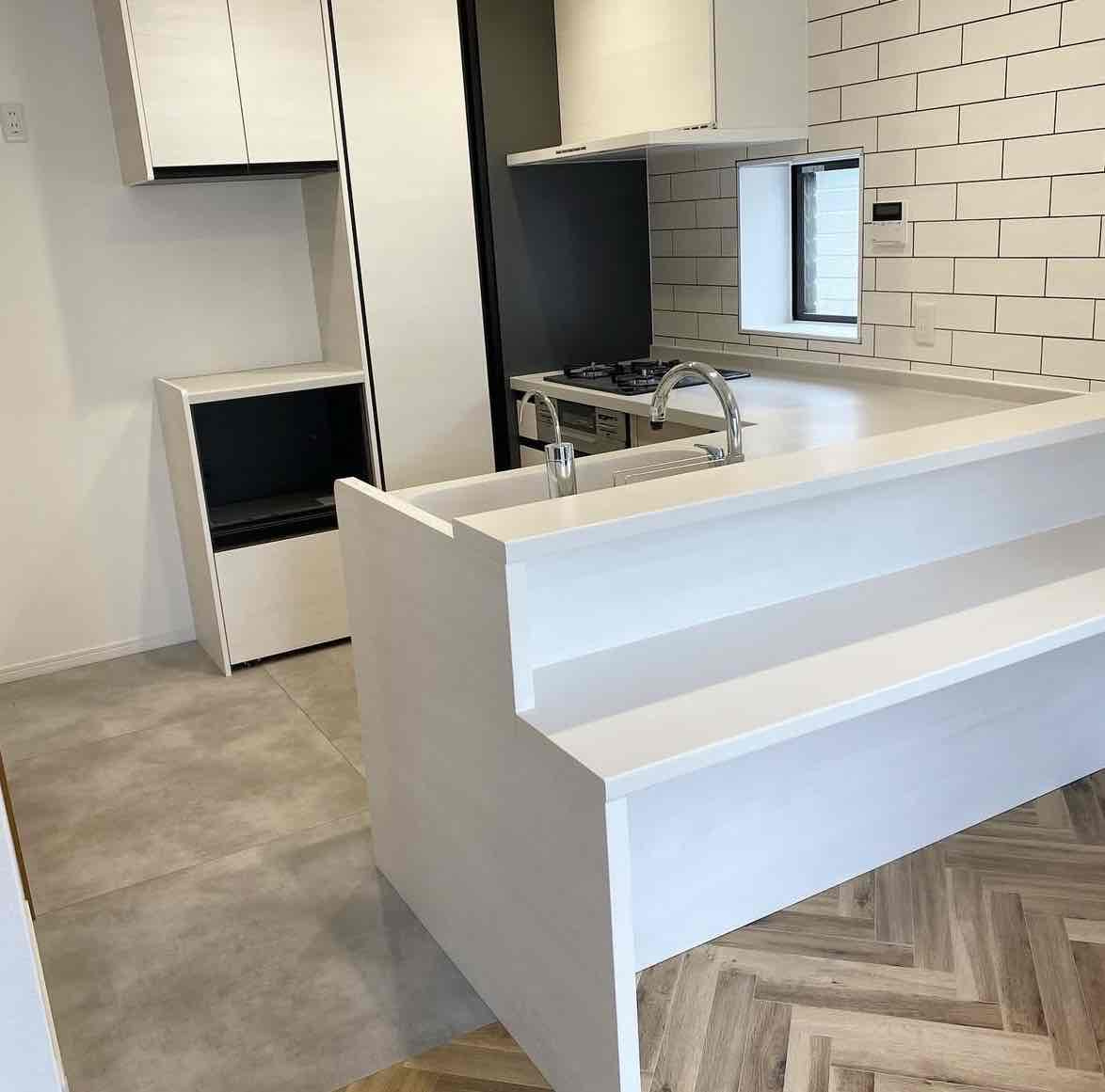 上平間戸建のキッチン