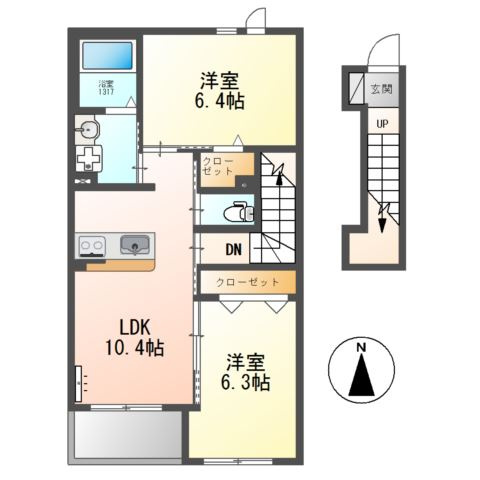 ＬｕＬｕ　Ａｉｎａ（ルルアイナ）の間取り