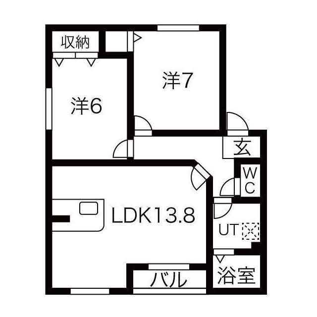 関市小瀬のアパートの間取り