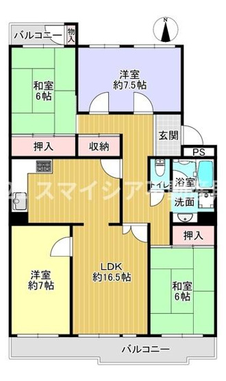 【間取り】 | グリーンヒル光善寺住宅第5号棟