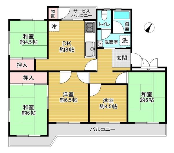【間取り】 | 高槻塚原台ハイツ14号棟