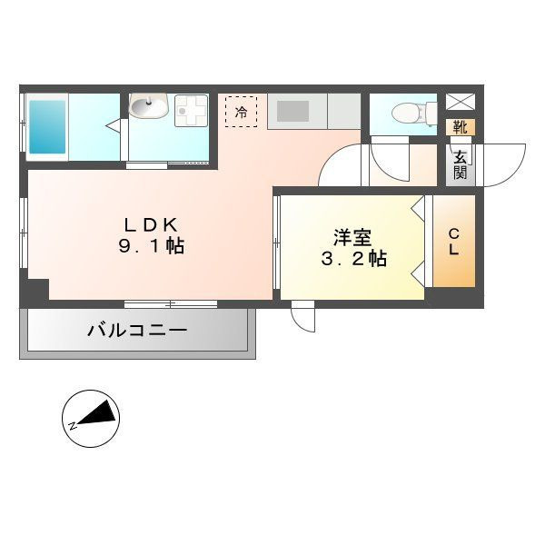 AQUA今宿の間取り
