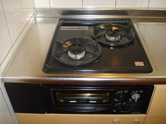 【キッチン】 | プレジール今福鶴見 | ２口コンロ
