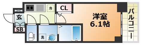 エスリード神戸兵庫駅ミッドポートの間取り