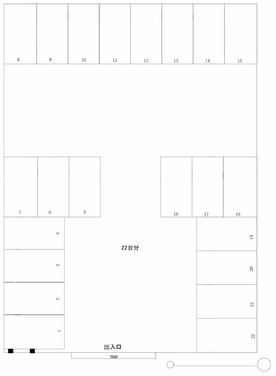 こうちパーキングの区画図