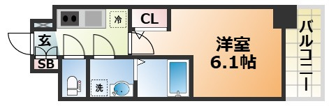 エスリード神戸兵庫駅ミッドポートの間取り