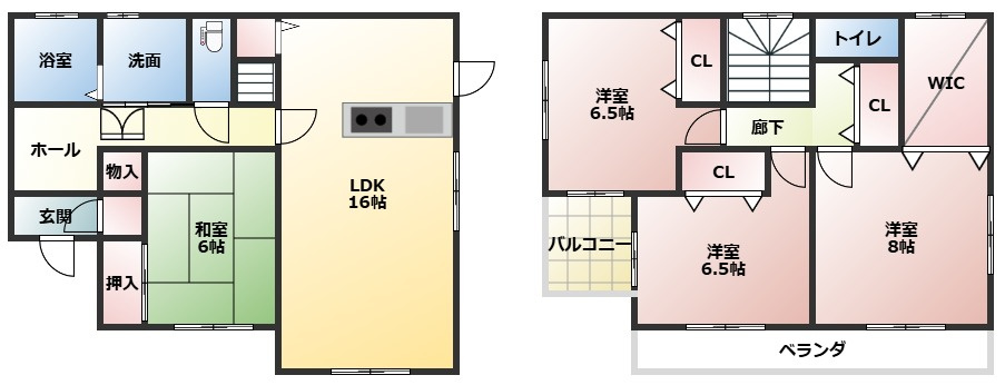 藤岡市森　中古2750の間取り