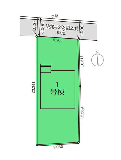 【区画図】 | リーブルガーデン.S前橋市江田町第4ー① | ファミリーマート200ｍ圏内に建つ敷地面積63坪！