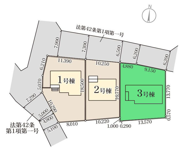【区画図】 | リーブルガーデン.S安中市板鼻ー③ | 碓東小学校、第一中学校通学のエリア！
