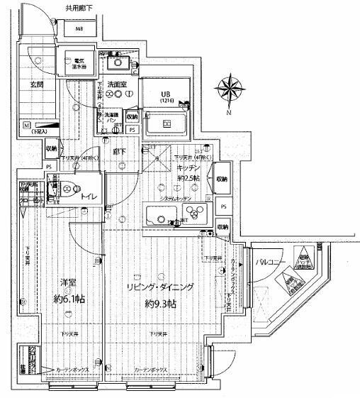 足立区中央本町１丁目の賃貸マンションの間取り