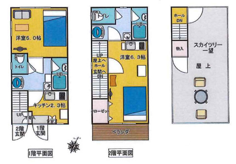 墨田区京島１丁目の戸建の寝室|２階寝室