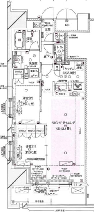 ブランズ大阪松屋町の間取り