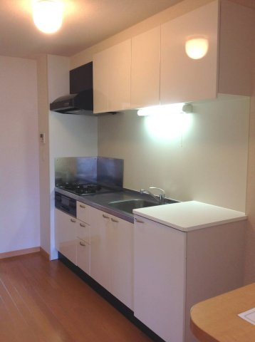 レオパレスコヅチⅠのキッチン|グリル付き