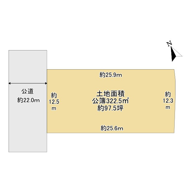 津市中央 売土地の土地図