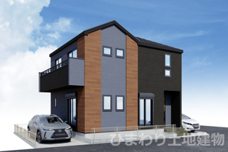 【間取り】 | 平塚市幸町  1号棟 2期 | 都市ガス　網戸標準仕様　シャッター2箇所付　Ｗロックディンプルキー　二部屋から行き来できるバルコニー　食洗器・浄水器　浴室乾燥機+窓　全居室収納　リビング収納　LDK19.7帖