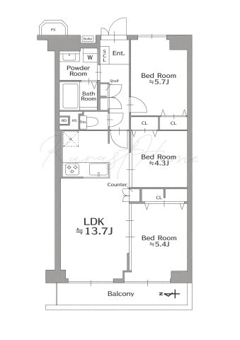 シャルム四条大宮　3階