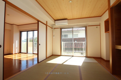 【和室】 | グランブルーアサカワ | 和室、ちょっとしたくつろぎスペースにいかがでしょうか
202号室　2021年10月14日撮影