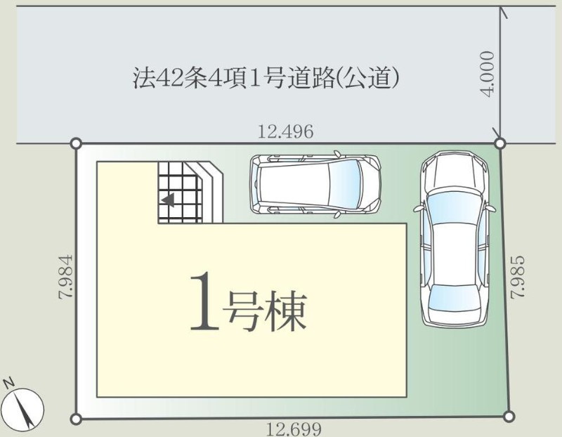 越谷市赤山町4丁目　新築戸建の区画図