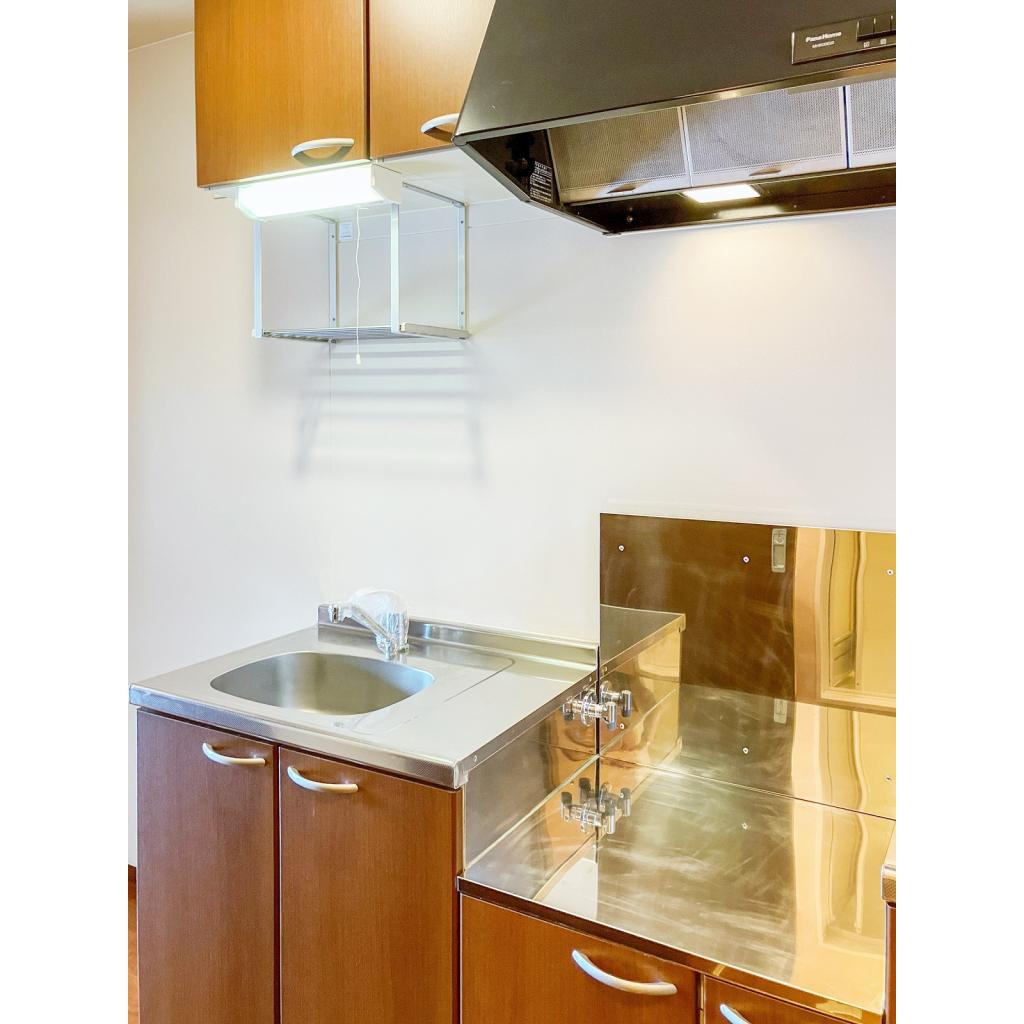 ウイスタリアⅡのキッチン|コンパクトなキッチンで掃除もラクラク