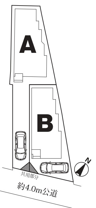 富士見市鶴瀬西３丁目の新築一戸建の区画図