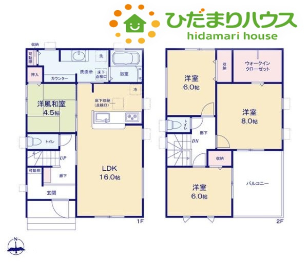 東松山市松葉町　新築一戸建て　リーブルガーデン　01の間取り