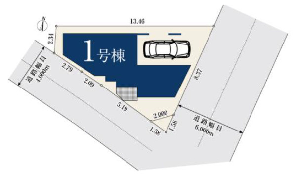 中野区野方6丁目　駅近×南東角地　省エネ住宅　限定1棟　の区画図