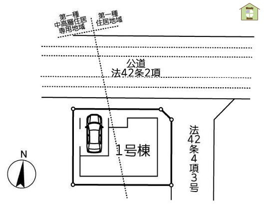 春日部市南3丁目　新築一戸建ての区画図