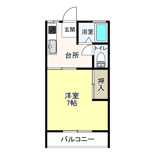 想定年間賃料316.8万　想定利回り12.67％　木造の間取り