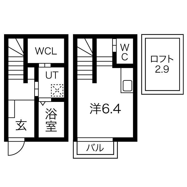 a l'aise高畑B(アレーズタカバタビー)　名古屋市賃貸　仲介手数料無料の間取り