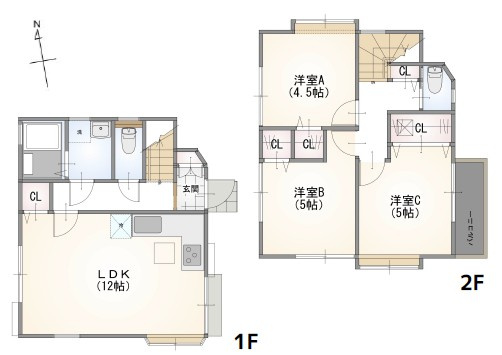 【間取り】 | 茅ヶ崎市室田２丁目リフォーム済中古戸建て