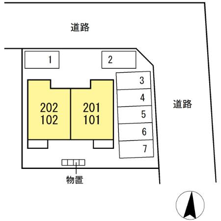 モダンコート矢巾の区画図
