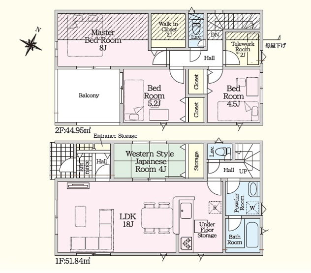 【間取り】 | 知多市巽が丘第2　2号棟