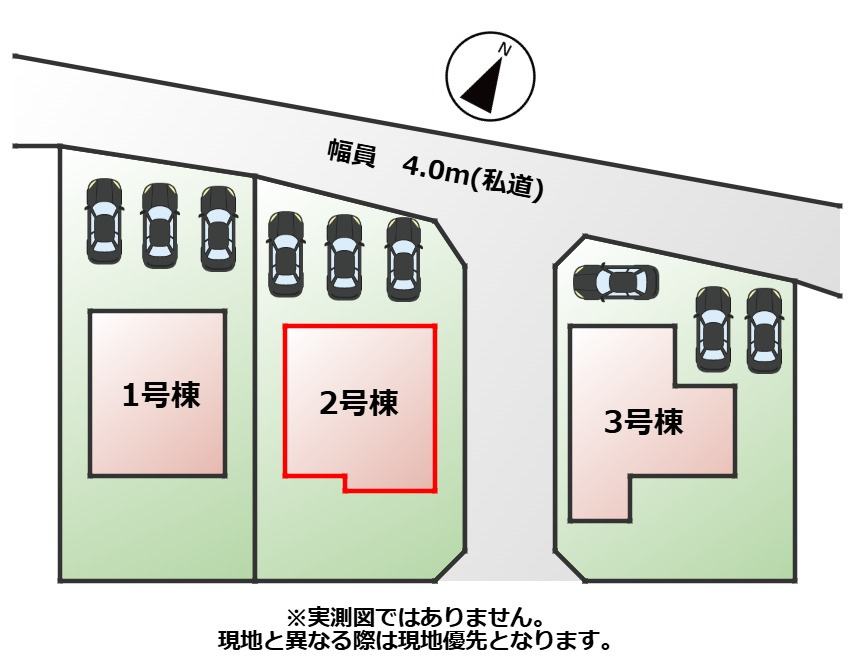 アーバンモデリア宇都宮市細谷町の区画図|【全3棟】各号棟の詳細については、お気軽にお問い合わせください♪